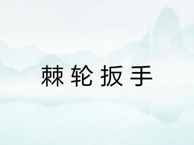 棘轮扳手 棘轮扳手