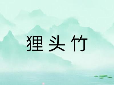 狸头竹