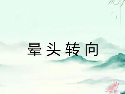 晕头转向 晕头转向