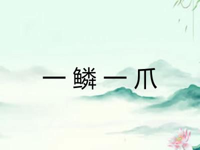 一鳞一爪 一鳞一爪