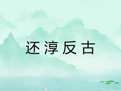 还淳反古