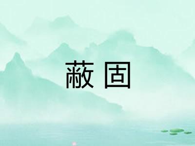 蔽固