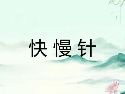 快慢针