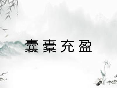 囊橐充盈