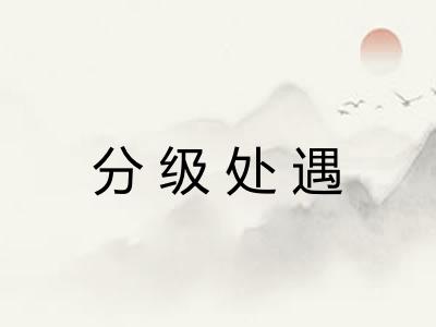 分级处遇 分级处遇