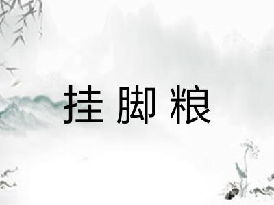 挂脚粮