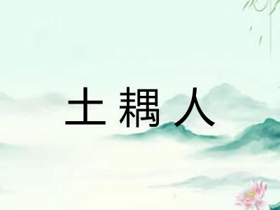 土耦人