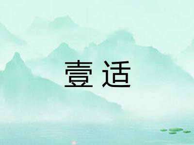 壹适