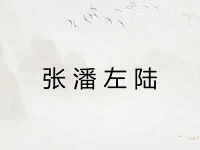 张潘左陆 张潘左陆