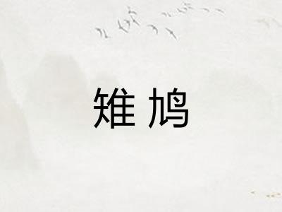 雉鸠