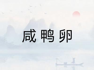 咸鸭卵 咸鸭卵