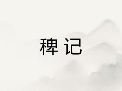 稗记