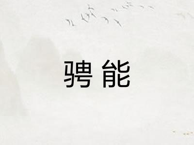 骋能 骋能