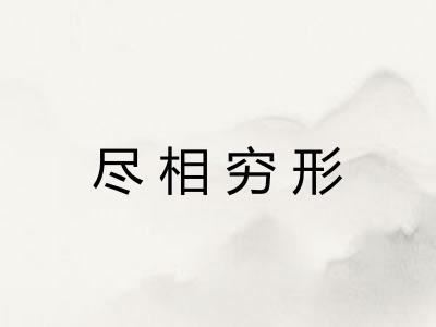 尽相穷形 尽相穷形