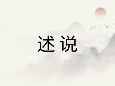 述说