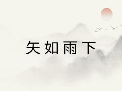 矢如雨下