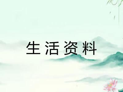 生活资料 生活资料