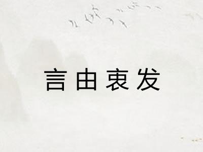 言由衷发