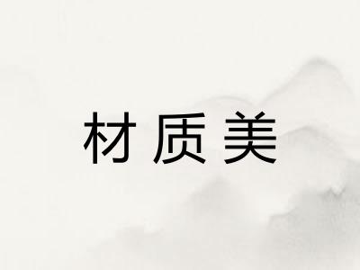 材质美