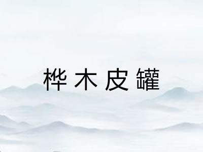 桦木皮罐