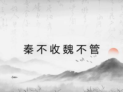 秦不收魏不管