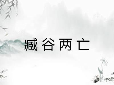 臧谷两亡