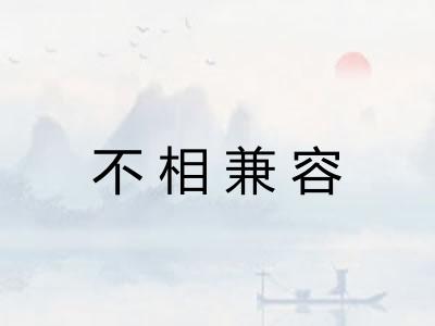 不相兼容 不相兼容