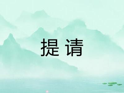 提请