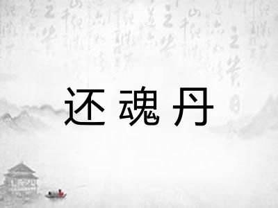 还魂丹 还魂丹
