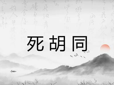 死胡同