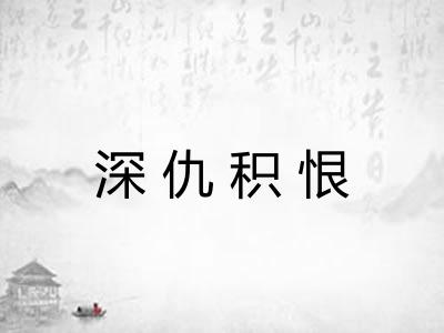 深仇积恨