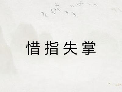 惜指失掌