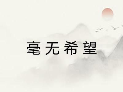 毫无希望