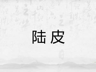 陆皮 陆皮