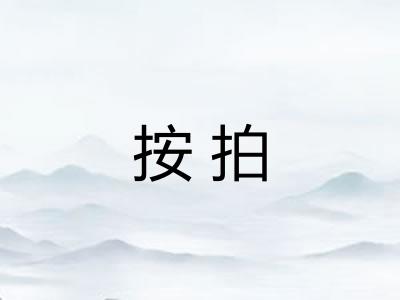 按拍 按拍