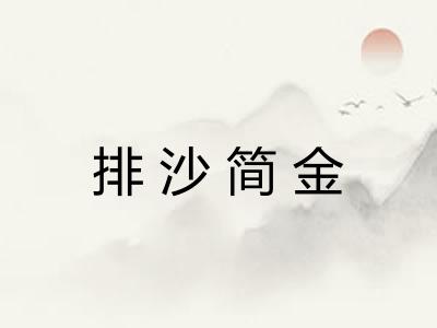 排沙简金