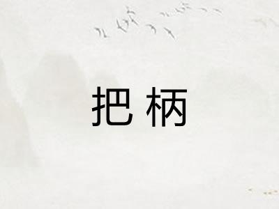 把柄
