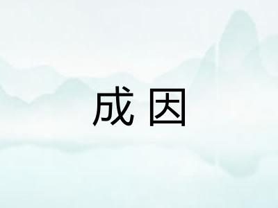成因 成因