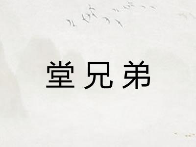 堂兄弟