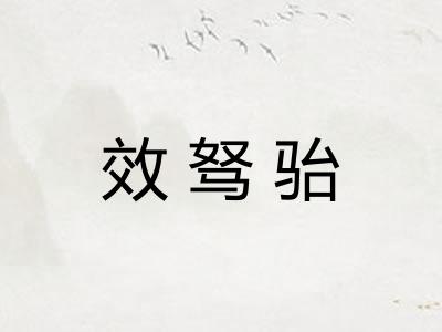 效驽骀
