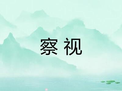 察视