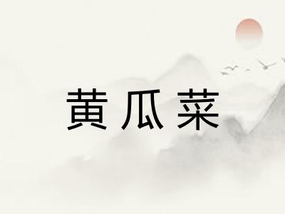 黄瓜菜 黄瓜菜