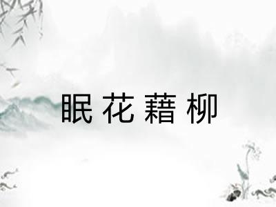 眠花藉柳 眠花藉柳