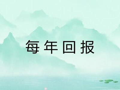 每年回报