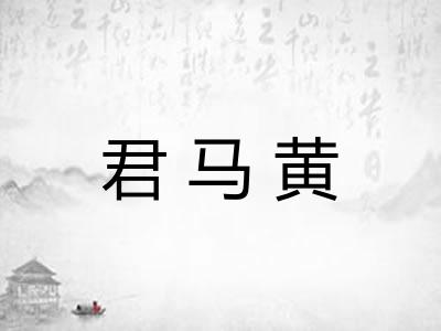 君马黄