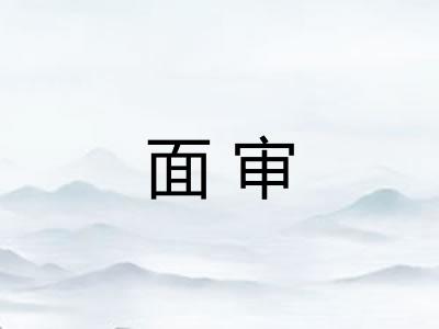 面审
