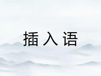 插入语 插入语