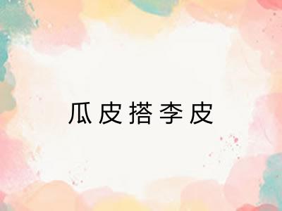 瓜皮搭李皮