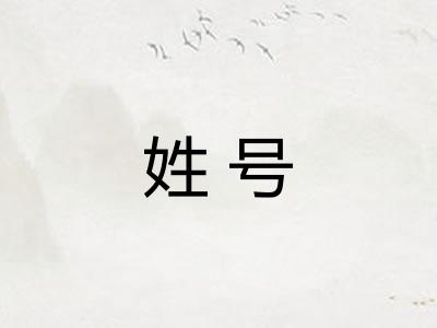 姓号