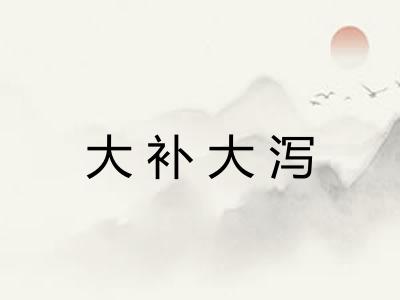 大补大泻